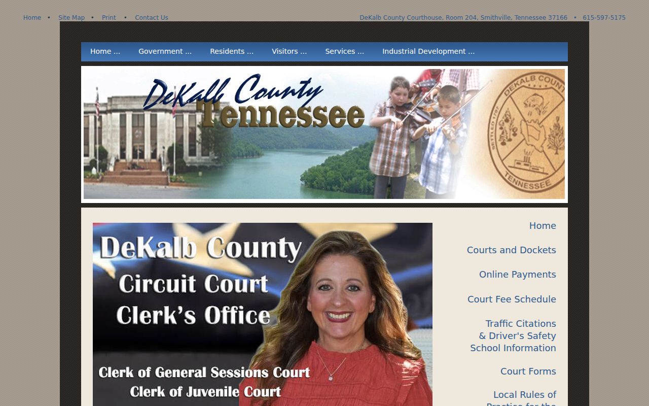 DeKalb County Circuit Court Clerk official webpage