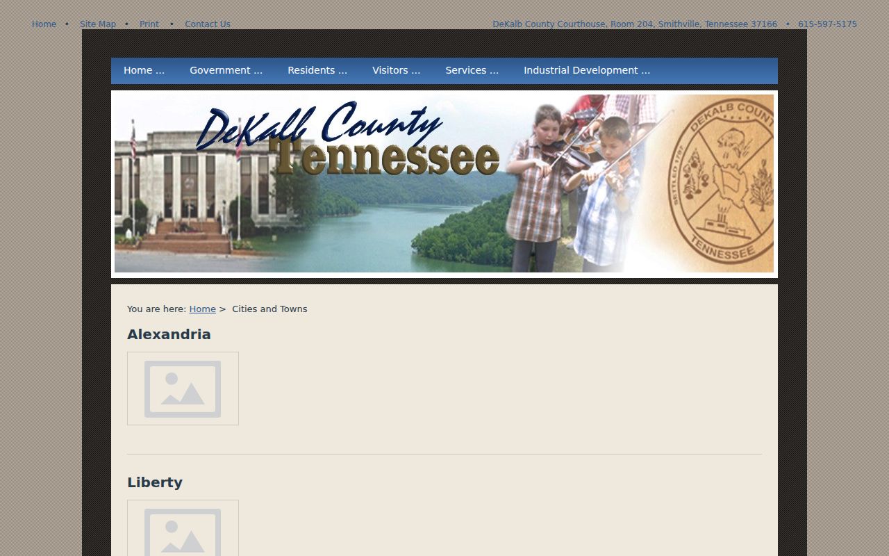 DeKalb County official list of incorporated cities and towns